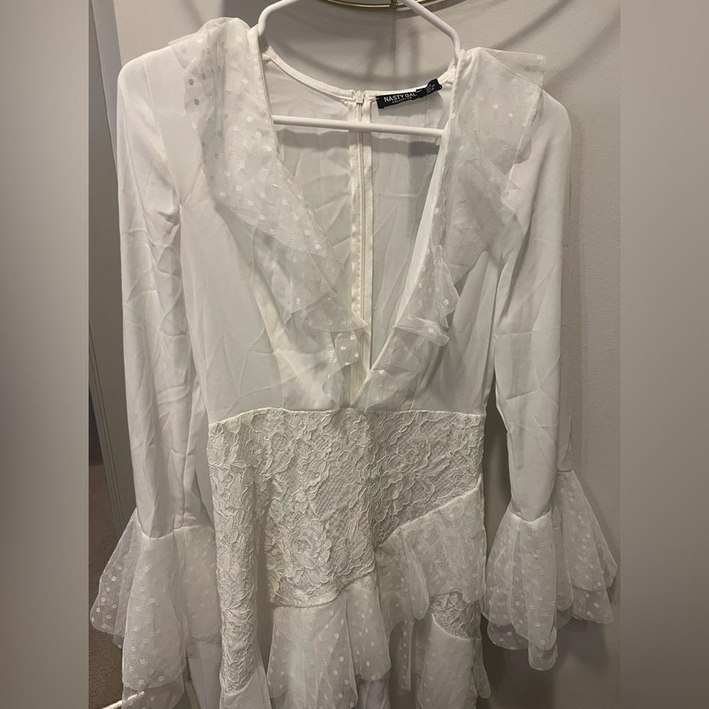 Nasty Gal White Lace Dress